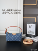LV Hills デニム 弁当バッグ ケース付き 19*13cm - 画像 (3)