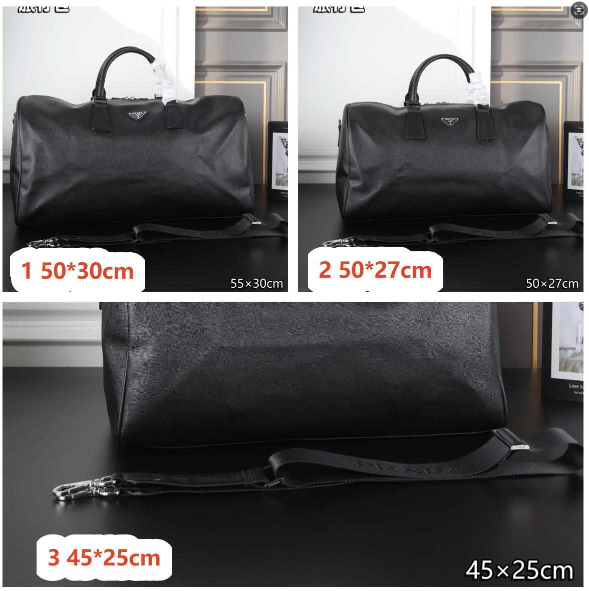 80ad17b1-0b1f-485e-91b4-b83f2c04a3b2 PRADA Saffiano 旅行バッグ ケース付き 50*30cm 50*27cm 45*25cm - 画像 (1)
