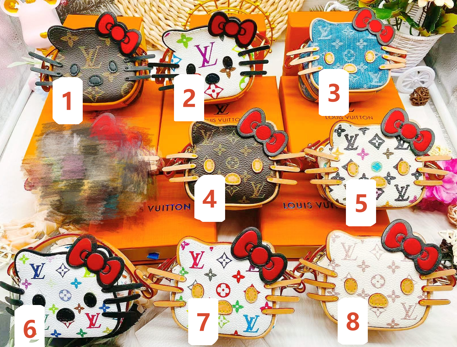 814e2fdb-b226-476d-9906-652fb492ee8d LV Hello Kitty キーホルダー - 画像 (1)