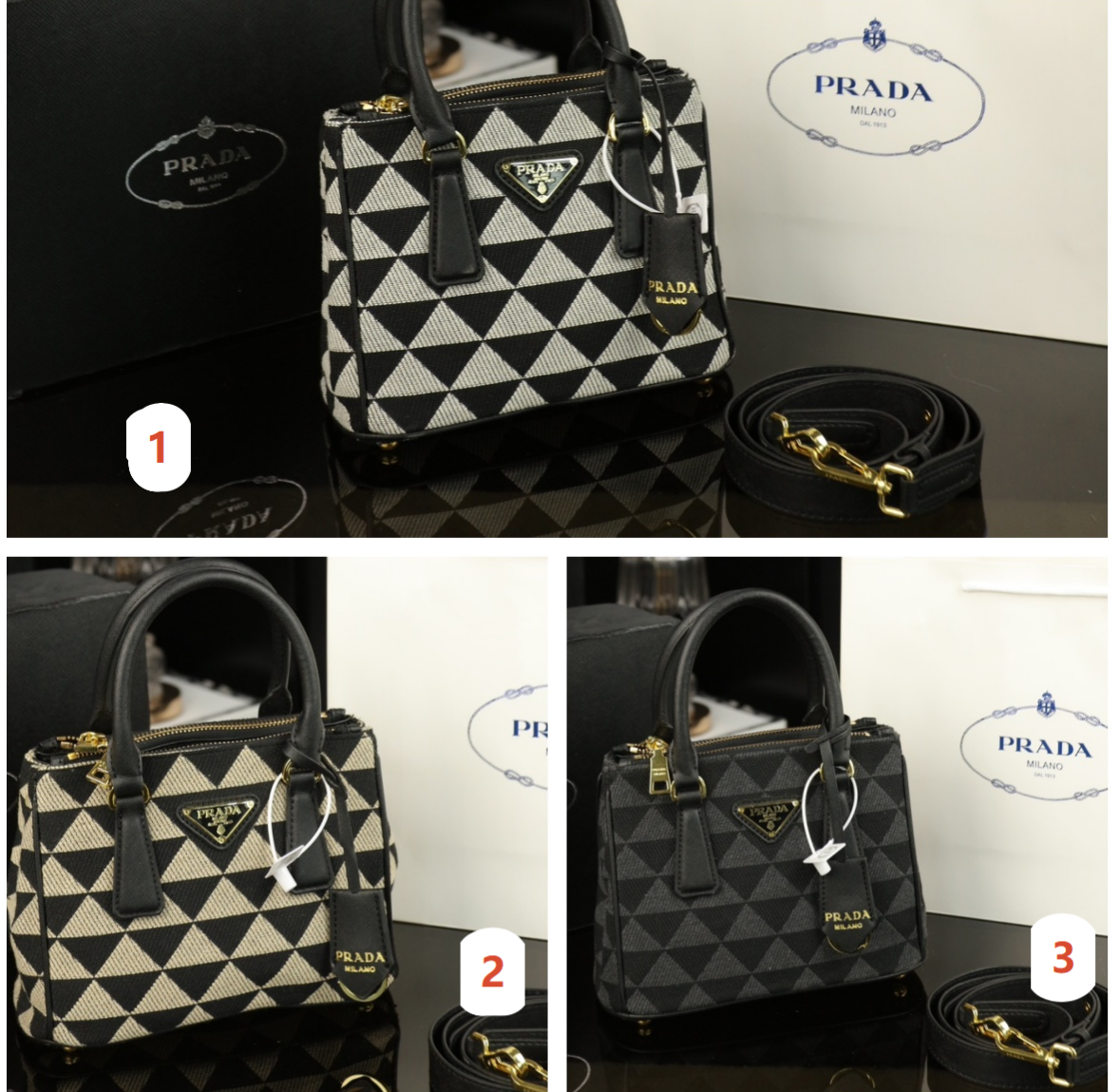 9f7a9b4f-804a-45ff-8f86-bfee2a6e53fb PRADA Hobo ショルダーバッグ トートバッグ ケース付き 23*16.5cm - 画像 (1)