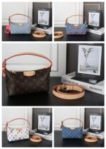 LV Hills デニム 弁当バッグ ケース付き 19*13cm