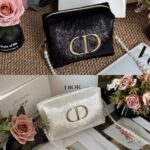 DIOR ベルベット 化粧ポーチ ショルダーバック ノベルティ ケース付き 17*8*13cm