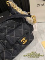 Chanel デニム Hoboバック ケースなし 30*18cm - 画像 (5)