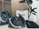Chanel デニム 肩掛けバック 携帯ポーチ ケース付き 25bag 26*18cm 22*15cm