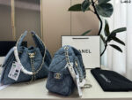Chanel デニム 肩掛けバック 携帯ポーチ ケース付き 25bag 26*18cm 22*15cm - 画像 (4)