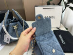 Chanel デニム 肩掛けバック 携帯ポーチ ケース付き 25bag 26*18cm 22*15cm - 画像 (9)