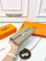 HERMES togo 長財布 二つ折り財布 ケース付き チェーン付き 21*4*11.5cm - 画像 (5)