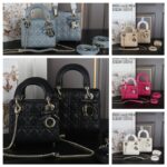 DIOR Lady Dior ハンドバッグ ショルダーバッグ ケース付き 17*15cm 20*17cm - 画像 (3)