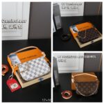 LV DamierAzur 肩掛けバッグ ショルダーあり ケース付き 17*10cm