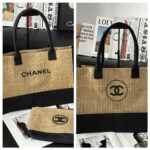 CHANEL ジュート編みトートバッグ 単品/ポーチセット ノベルティ - 画像 (3)