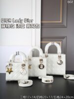 DIOR Lady Dior ショルダーバック ケース付き 17*14cm 20*17cm 24*20cm - 画像 (13)