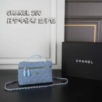 CHANEL 25C デニム バニティー ケース付き 19*12cm