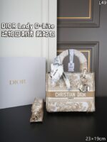 DIOR Lady D-Lite 2024 刺繡 ショルダーバック ケース付き 23*19cm - 画像 (16)