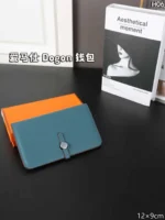 HERMES Dogon 二つ折り財布 ケース付き 12*9cm - 画像 (4)