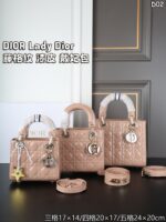 DIOR Lady Dior ショルダーバック ケース付き 17*14cm 20*17cm 24*20cm - 画像 (12)