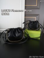 LOEWE Flamenco Purse ハンドバッグ ショルダーバッグ ケース付き 14*15cm 28*18cm - 画像 (15)
