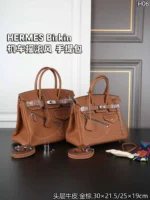 HERMES Birkin ハンドバッグ ショルダーバッグ ケース付き 25*19cm 30*21.5cm - 画像 (4)