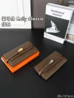 HERMES Kelly Classic 二つ折り財布 長財布 ケース付き 20*10.5cm - 画像 (5)