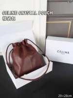 CELINE CRYSTAL POUCH ポーチ ケース付き 29*28cm - 画像 (7)
