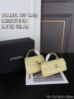 CHANEL 23P Kelly キャビア ハンドバッグ ショルダーバック ケース付き 15*12cm 18.5*10cm - 画像 (3)