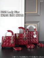 DIOR Lady Dior ショルダーバック ケース付き 17*14cm 20*17cm 24*20cm - 画像 (14)