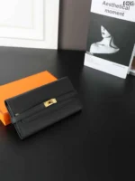 HERMES Kelly Classic 二つ折り財布 長財布 ケース付き 20*10.5cm - 画像 (12)