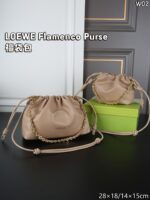 LOEWE Flamenco Purse ハンドバッグ ショルダーバッグ ケース付き 14*15cm 28*18cm - 画像 (14)