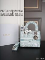 DIOR Lady D-Lite 2024 刺繡 ショルダーバック ケース付き 23*19cm - 画像 (14)