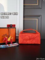 HERMES 刺繡 ハンドバッグ ショルダーバッグ ケース付き 24*15CM - 画像 (11)