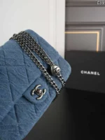 CHANEL 23P デニム ショルダーバック ケース付き 24*15cm - 画像 (7)