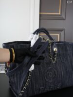 CHANEL デニム トートバッグ ポーチセット 37*29cm 32*33cm - 画像 (15)