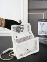 CHANEL 26M coco-Beach メッシュ ショルダーバッグ ケース付き 21*14cm - 画像 (7)