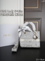 DIOR Lady D-Lite 2024 刺繡 ショルダーバック ケース付き 23*19cm - 画像 (9)