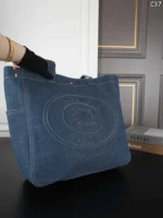 CELINE Cabas Tote デニム トートバッグ 36*36cm - 画像 (7)
