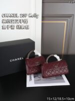 CHANEL 23P Kelly キャビア ハンドバッグ ショルダーバック ケース付き 15*12cm 18.5*10cm - 画像 (7)
