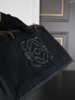 LOEWE デニム トートバッグ 34*21cm - 画像 (10)