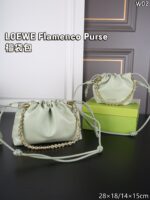 LOEWE Flamenco Purse ハンドバッグ ショルダーバッグ ケース付き 14*15cm 28*18cm - 画像 (10)