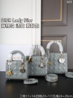 DIOR Lady Dior ショルダーバック ケース付き 17*14cm 20*17cm 24*20cm - 画像 (7)