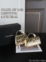 CHANEL 23P Kelly キャビア ハンドバッグ ショルダーバック ケース付き 15*12cm 18.5*10cm - 画像 (8)