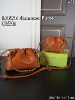 LOEWE Flamenco Purse ハンドバッグ ショルダーバッグ ケース付き 14*15cm 28*18cm - 画像 (6)