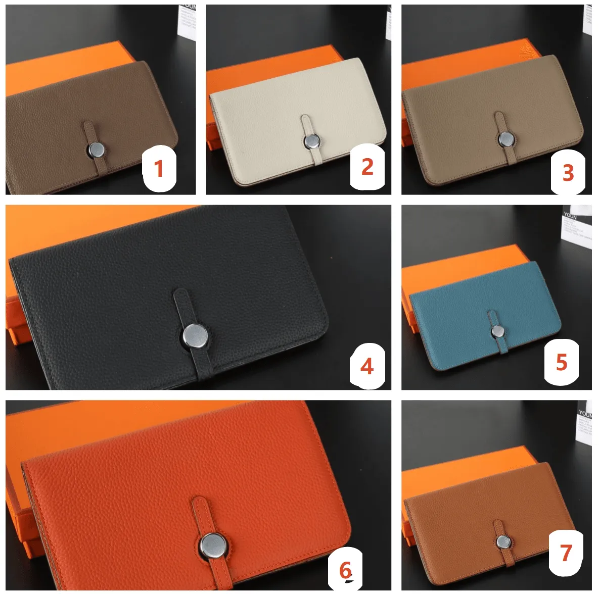 03044a23-b787-4a26-a6f4-6854212e3d1a HERMES Dogon 二つ折り財布 ケース付き 12*9cm - 画像 (1)