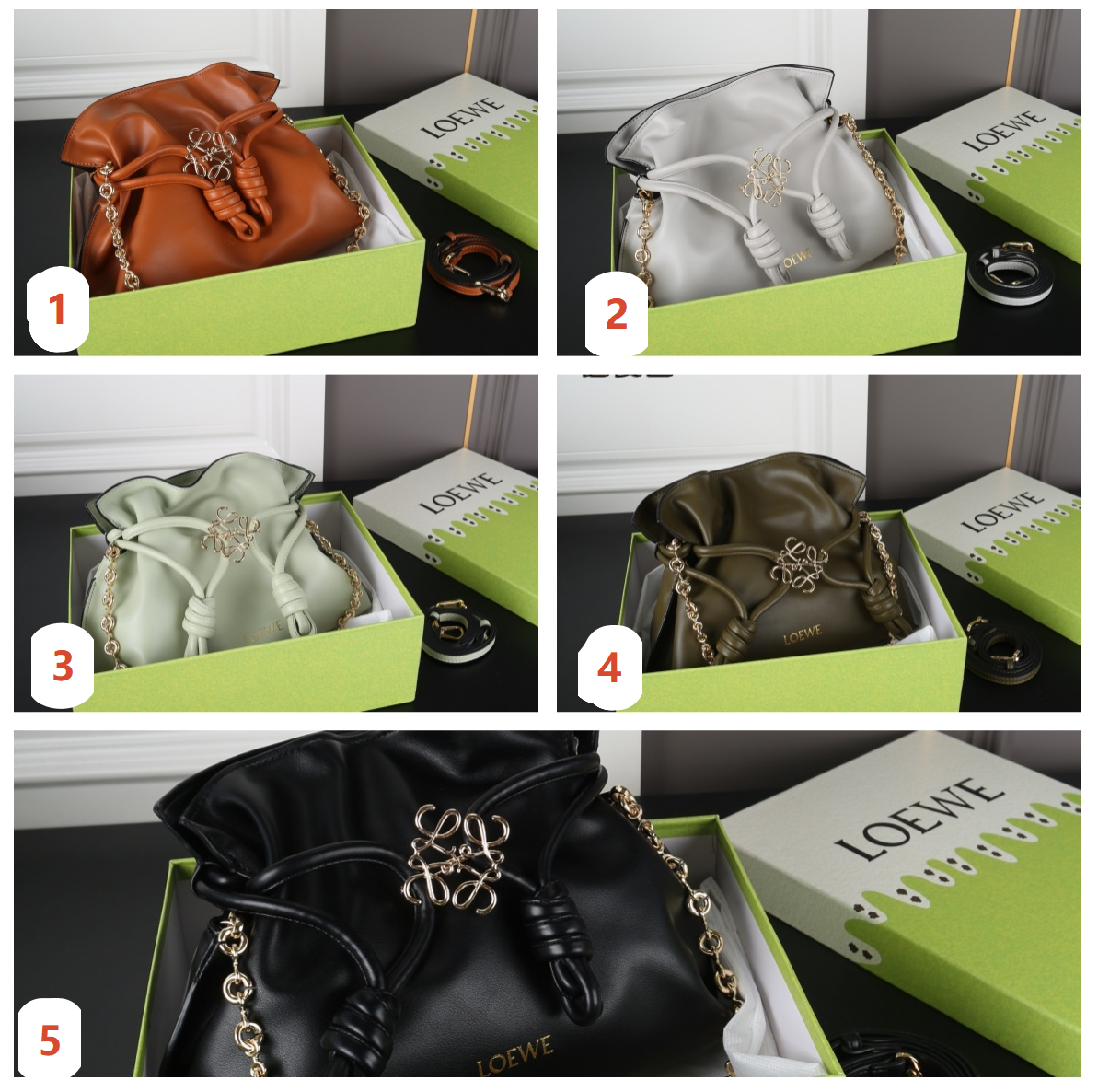 38d2b7e2-25a4-4448-880b-4cdda1710ce1 LOEWE Flamenco ショルダーバッグ ケース付き 29.5*23cm - 画像 (1)