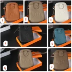 HERMES 携帯ポーチ ケース付き 12*18cm