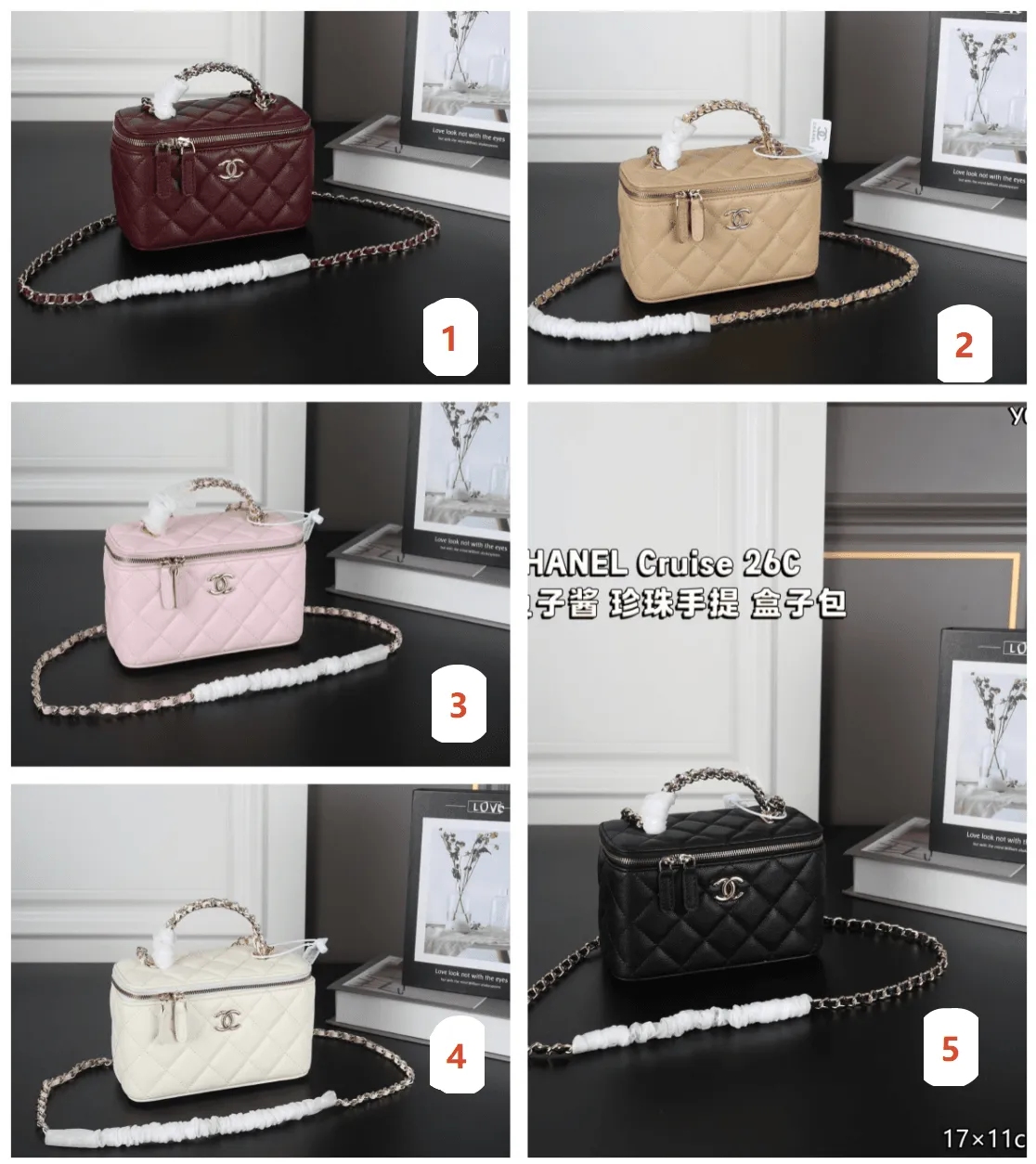 6f7a34ad-b82f-42de-9b3f-a368cd5cd541 CHANEL Cruise 26C キャビア ハンドバッグ ショルダーバック ケース付き 17*11cm - 画像 (1)