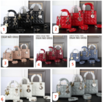DIOR Lady Dior ショルダーバック ケース付き 17*14cm 20*17cm 24*20cm