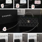 CHANEL 25B キャビア ショルダーバック ケース付き 19*11cm