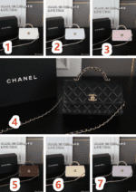 CHANEL 25B キャビア ショルダーバック ケース付き 19*11cm