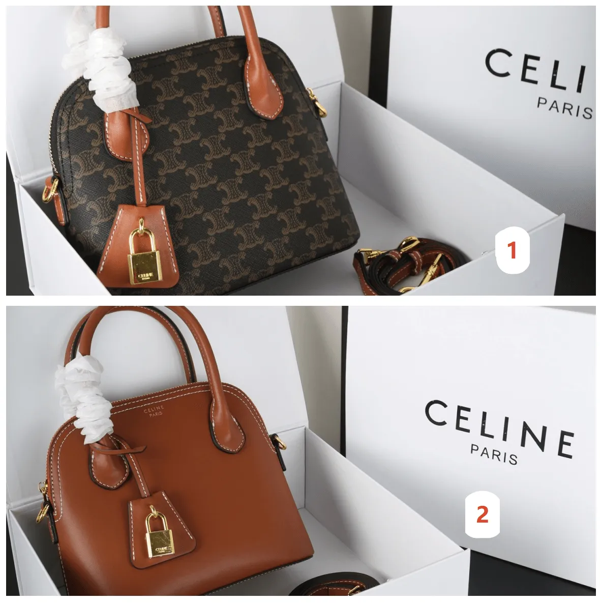 dd86f484-3710-405f-9cf9-92c4f8851c15 CELINE ハンドバッグ ショルダーバッグ ケース付き 22*18cm - 画像 (1)