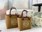 LOEWE anagram tote 刺繡 トートバッグ ケース付き 23*22cm 27*25cm - 画像 (5)