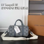 LV KEEPALL 25 デニム ショルダーバック ケース付き 25*15cm